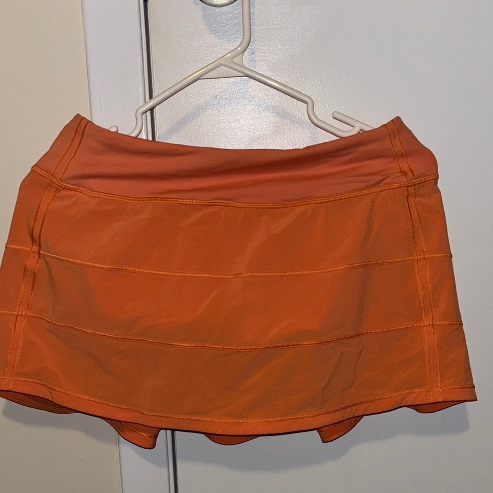 Lululemon Orange Athletic Skirt